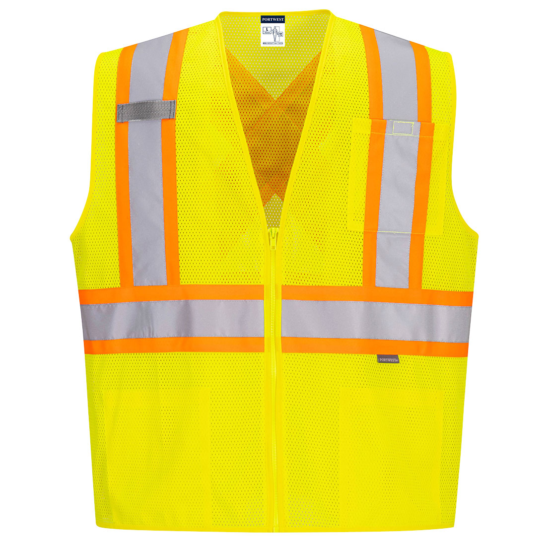 Portwest Hi-Vis X Back Contrast Vest - Yellow - 12 Pack - CA101 Small / Yellow - Overlook Boots