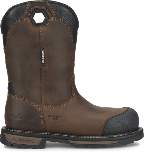 Carolina Men's Blockade Pull-On Comp Toe Work Boot - Brown - CA3702 8 / Medium / Brown - Overlook Boots
