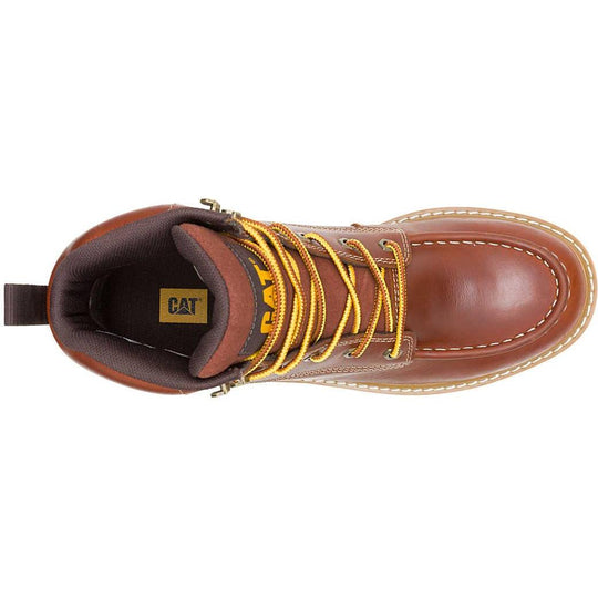 Cat Reclaimer Bota de Trabajo para Hombre, Impermeable, Punta Suave, Suela de Cuña - Café - P51098 - Imagen 7