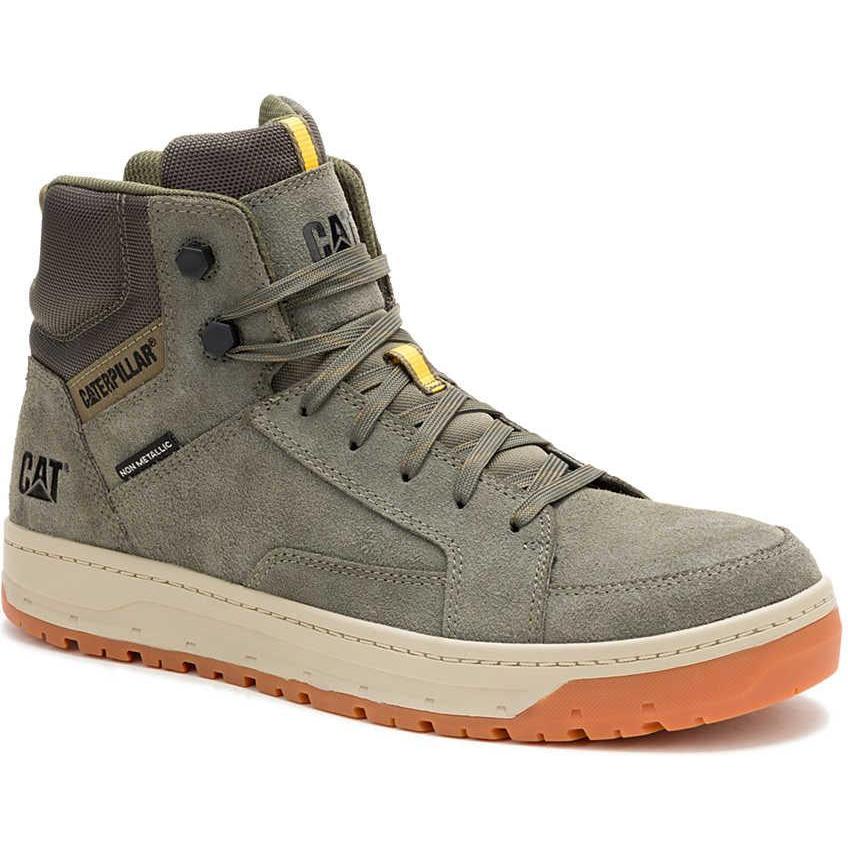 Cat Men's Streamline Court Mid Composite Toe Work Shoe - Dusty Olive - P91623 7 / Medium / Dusty Olive - Overlook Boots
