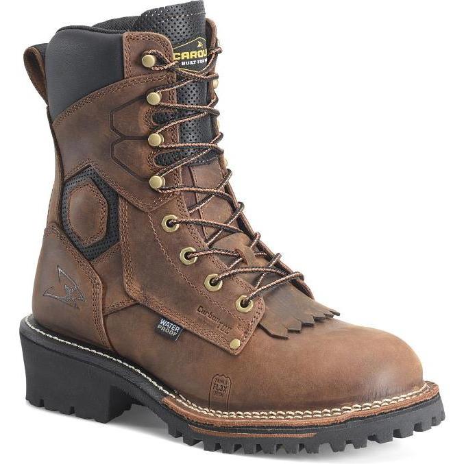 Carolina Men's Pitstop 8" Carbon Comp Toe Waterproof Work Boot - Brown - CA8544 8 / Medium / Brown - Overlook Boots