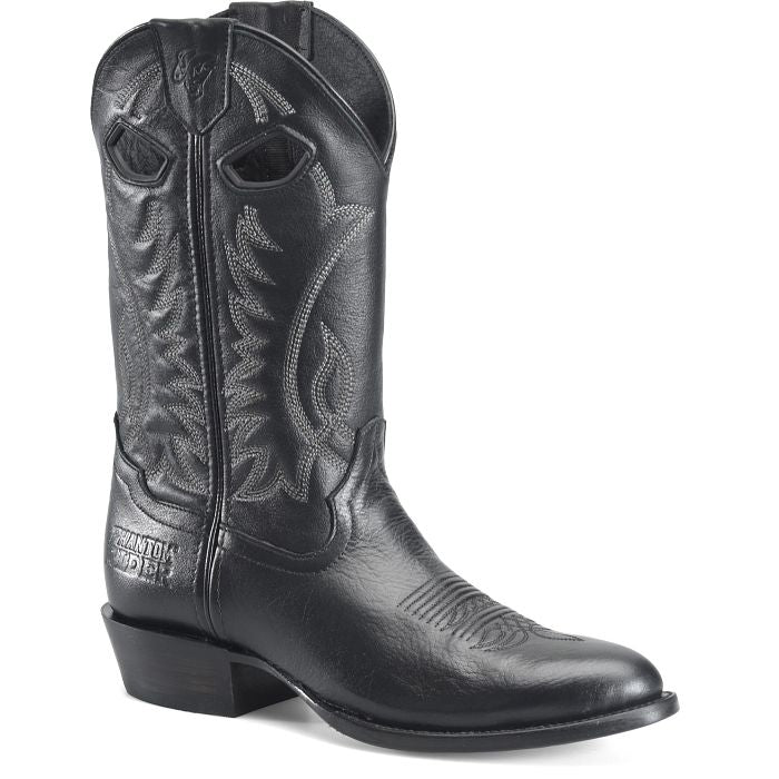 Phantom Rider Men's Corvus 11" Round Toe Western Boot - Black - PH5047 7.5 / Medium / Black - Overlook Boots