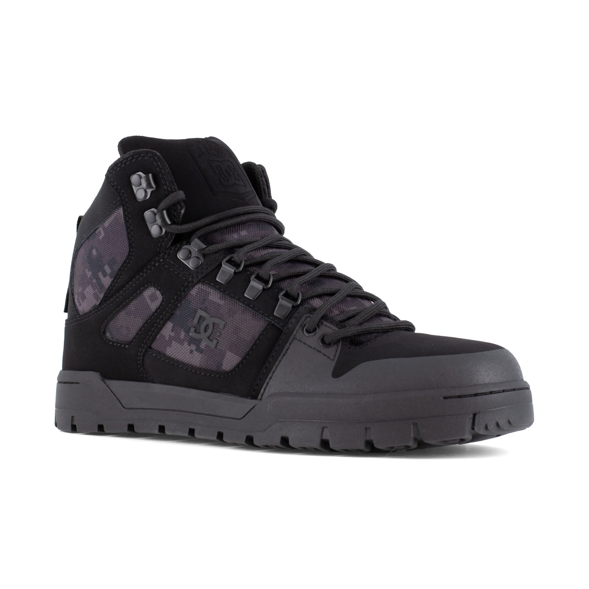 DC Men's Pure Composite Toe Waterproof High-Top Work Shoe - Black - DC60603 7 / Medium / Black - Overlook Boots