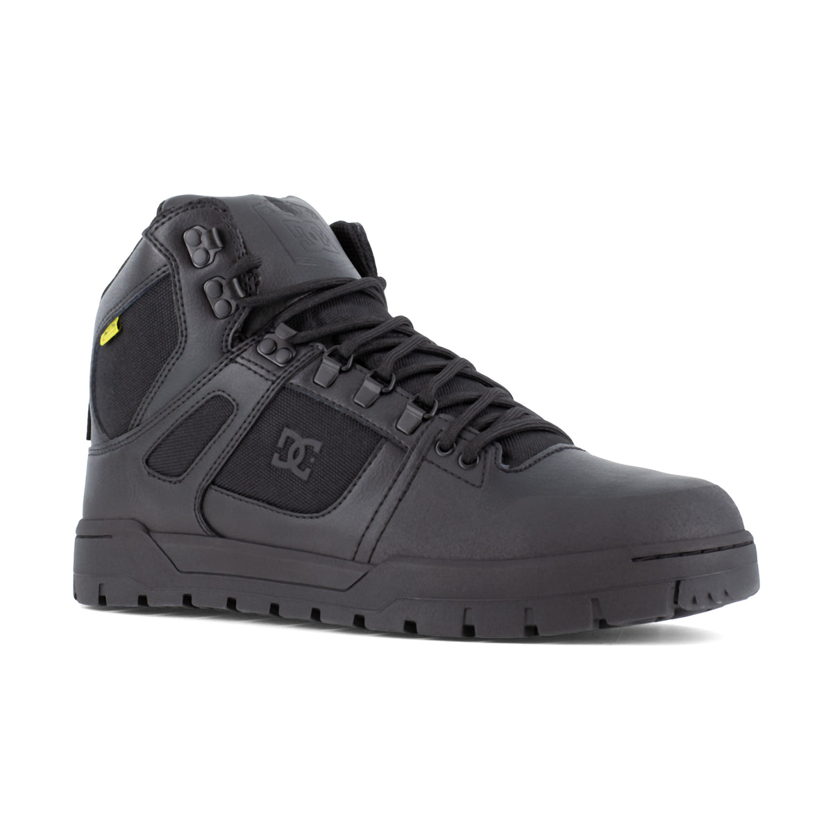 DC Men's Pure Composite Toe Waterproof High-Top Met Guard Work Shoe - Black - DC60604 7 / Medium / Black - Overlook Boots