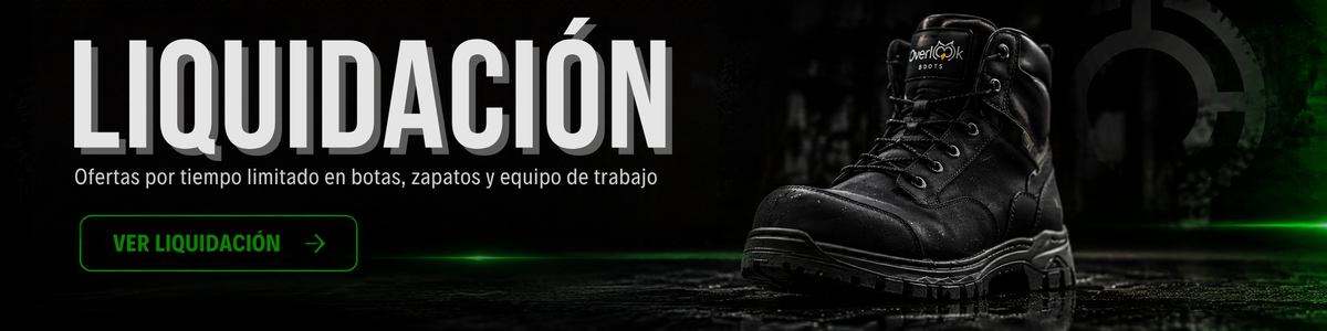 Liquidación de botas, zapatos y equipo de trabajo