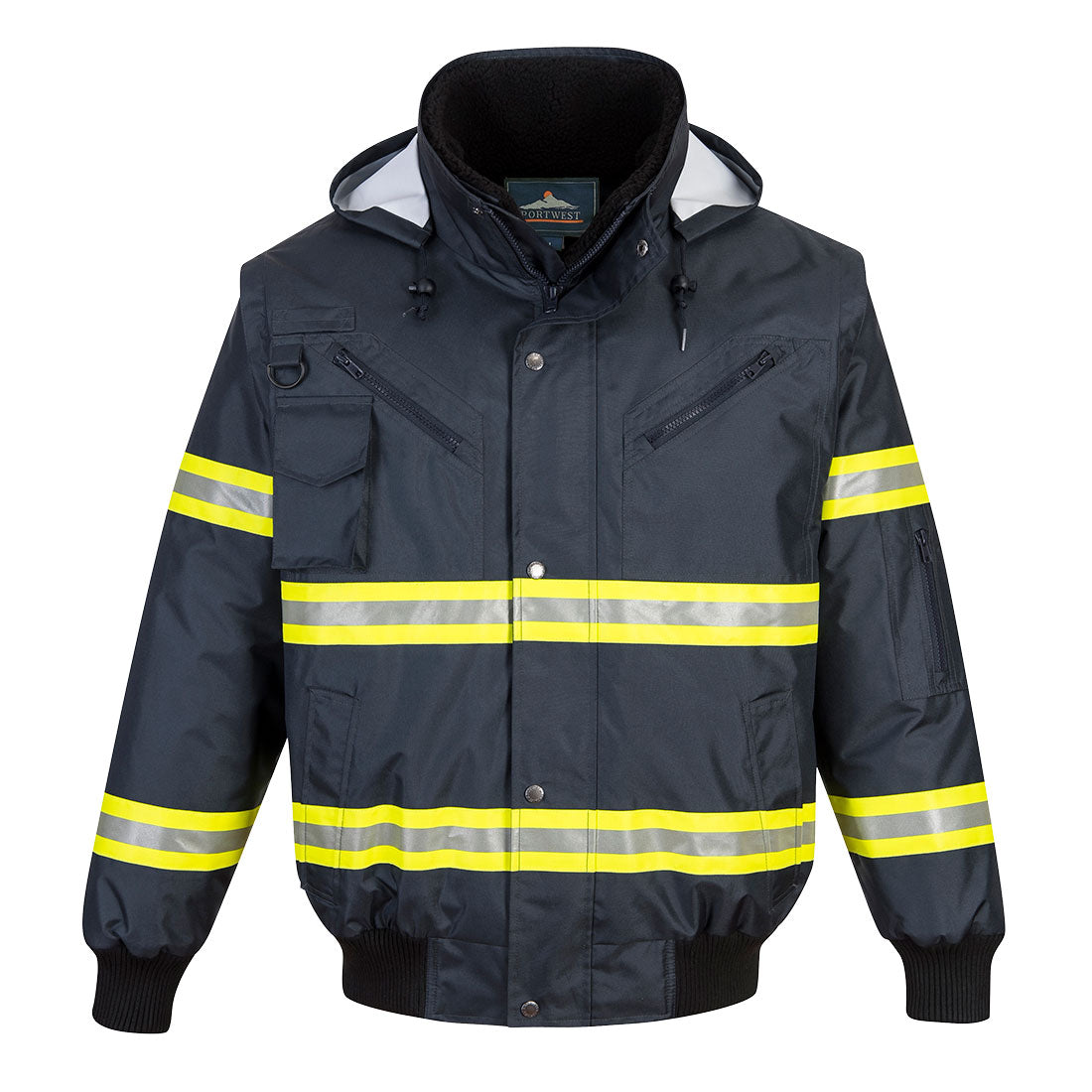 Portwest Iona Xtra Enhanced 3-in-1 Bomber Jacket - Navy - F126 Small / Blue / Navy - Overlook Boots