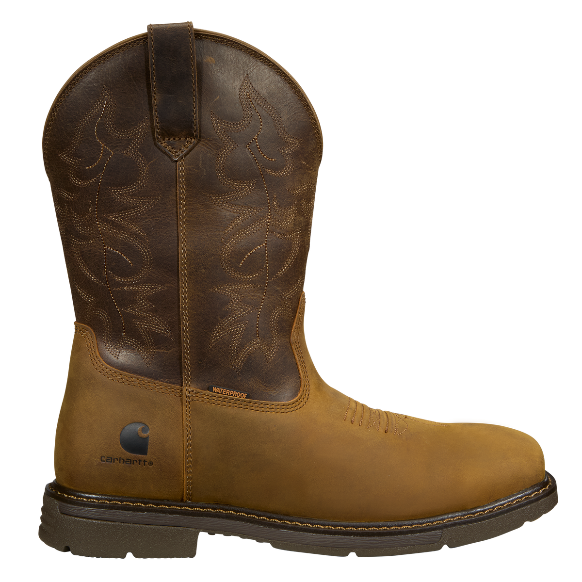 Carhartt Men's Montana 11" Soft Toe WP Wellington Work Boot - Brown - FQ1014-M 7 / Medium / Brown - Overlook Boots