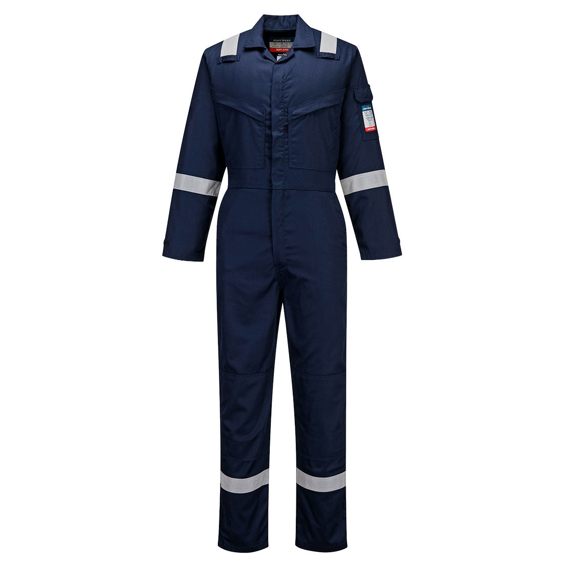 Portwest Bizflame Work Lightweight FR NFPA 2112 Coverall - Navy - FR518 4X-Large / Blue / Navy - Overlook Boots
