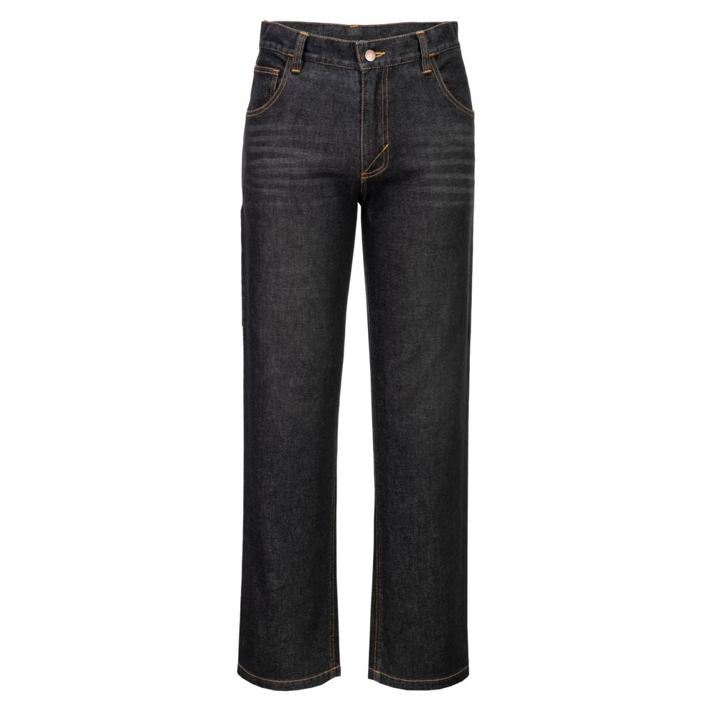 Portwest Bizflame Denim FR Flex Jean - Black Tall - FR54 34 / Black - Overlook Boots