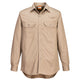 Portwest Portflame+ Work Camisa Ventilada, Resistente al Fuego (FR) - Caqui - FR705
