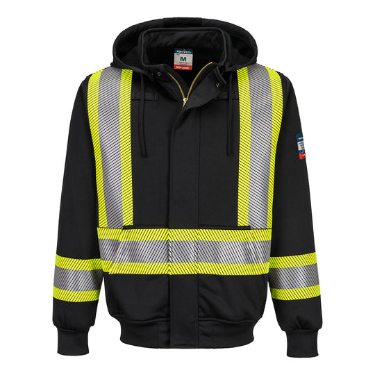 Portwest Bizflame Knit 4" X Back FR Hoodie - Black - FR747 Small / Black - Overlook Boots