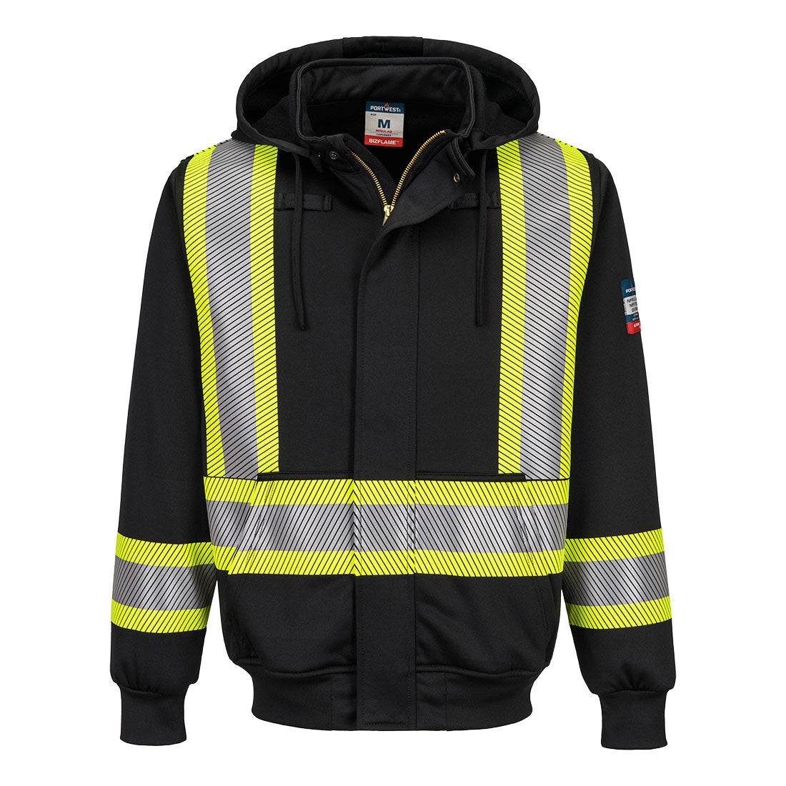 Portwest Bizflame Knit 4" X Back FR Hoodie - Black - FR747 Small / Black - Overlook Boots