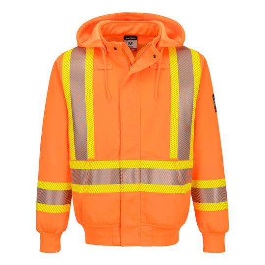 Portwest Bizflame Knit 4" X Back FR Hoodie - Orange - FR747 Small / Orange - Overlook Boots