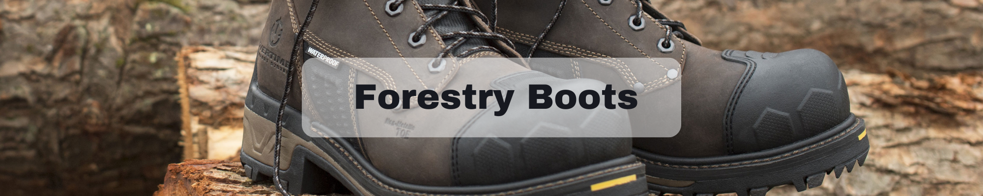 Forestry and logger work boots.