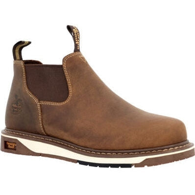 Georgia Men's Boot Amp Lt Wedge 4" Romeo Work Boot - Brown - GB00545 - Overlook Boots