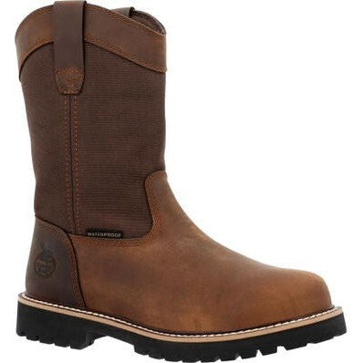 Georgia Men's Core 37 10" Waterproof Slip Resistant Work Boot -Brown- GB00638 - Overlook Boots