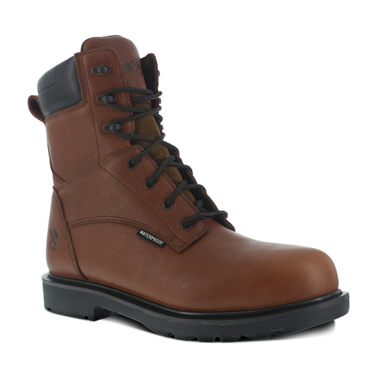 Iron Age Hauler Bota de Trabajo para Hombre, 8 Pulgadas, Impermeable, Punta Compuesta - Café - IA0180