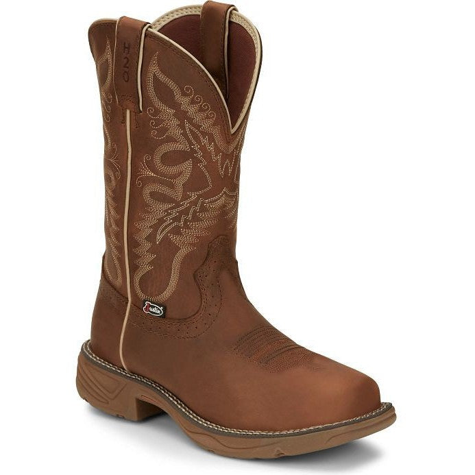 Justin Women's Rush 11" Waterproof Slip Resistant Work Boot - Rustic Tan - SE4353 - Overlook Boots