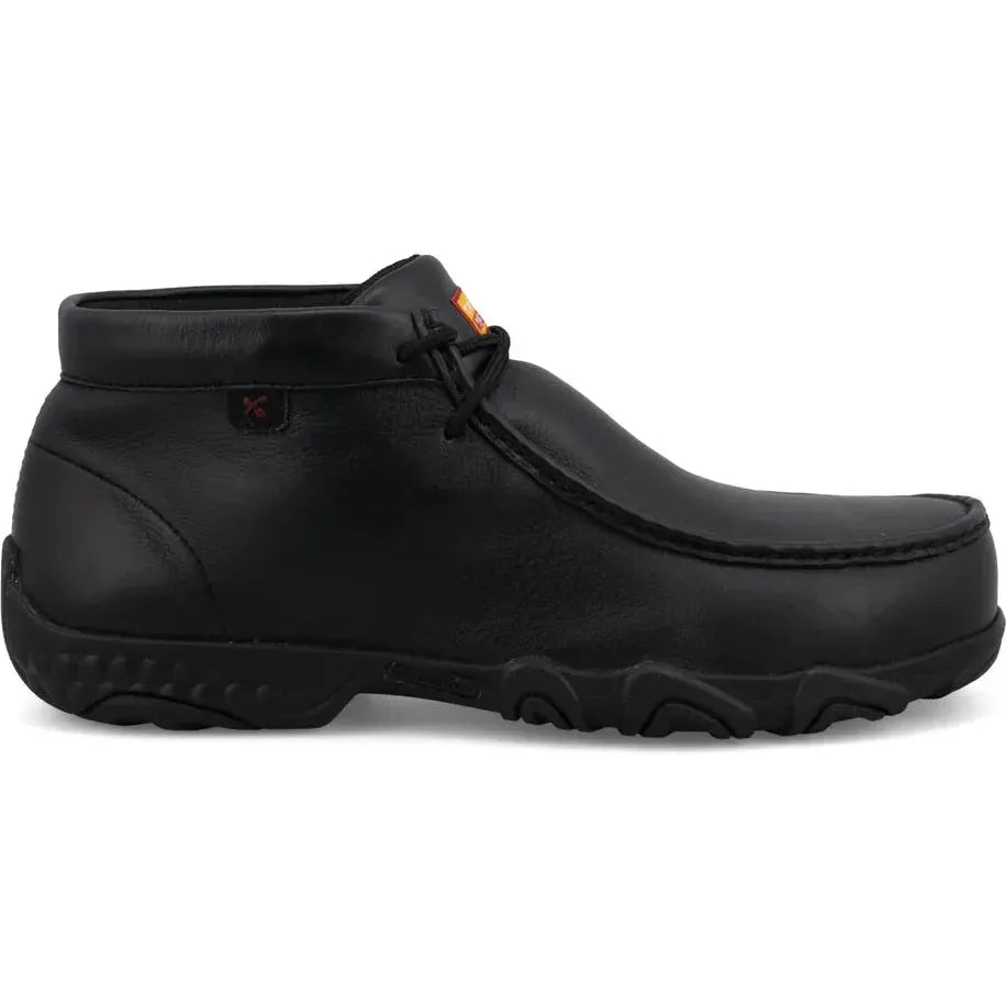 Twisted X Men's Chukka Driving Moc Toe Laces Work Shoe - Black - MDMXN02 7 / Medium / Black - Overlook Boots
