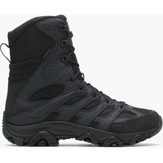Merrell Work Men's Moab 3.8" Tactical Zip WP Hiking Boot -Black- J003907 - Overlook Boots