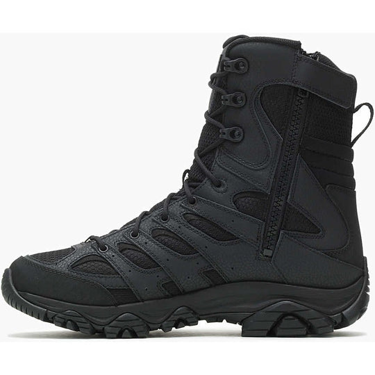 Merrell Work Men's Moab 3.8" Tactical Zip WP Hiking Boot -Black- J003907 - Overlook Boots