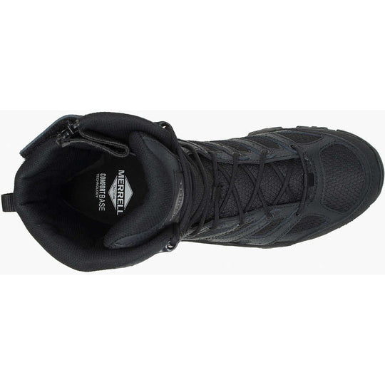 Merrell Work Men's Moab 3.8" Tactical Zip WP Hiking Boot -Black- J003907 - Overlook Boots