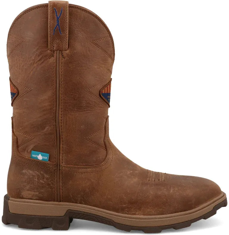 Twisted X Men's UltraLite X™ 11" Composite Toe Waterproof Slip Resistant Work Boot - Ginger - MULNW05 7 / Medium / Brown - Overlook Boots