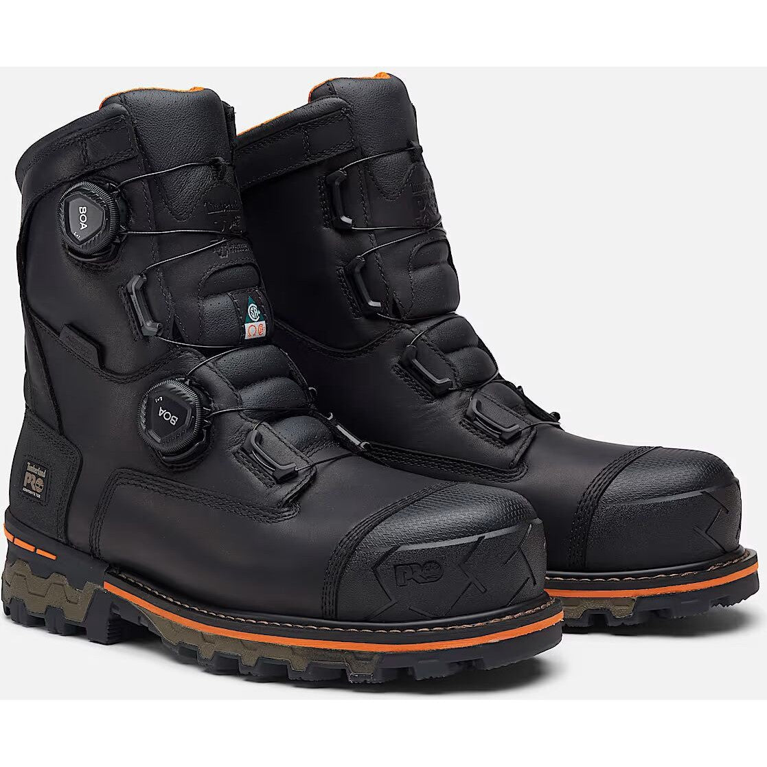 Timberland PRO Men's BOA Boondock 8" Composite Toe Waterproof 400G Insulated Work Boot - Black - TB0A67B3W02 - Overlook Boots