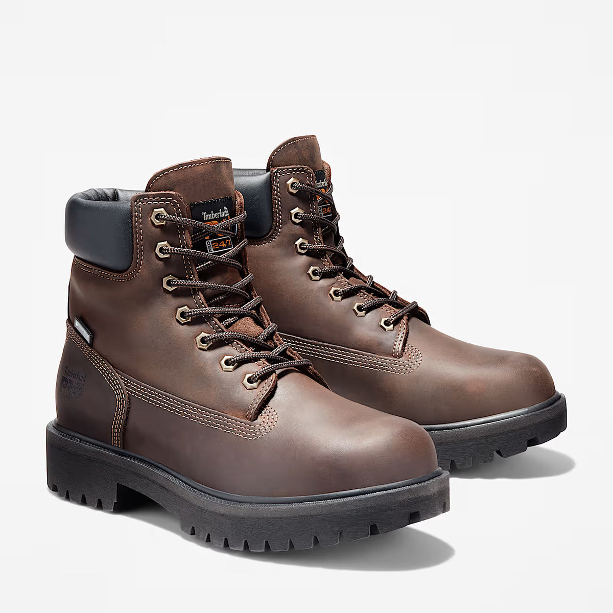 Timberland Pro Men's Direct Attach 6" Steel Toe Waterproof 200G Insulated Work Boot - Brown - TB138021242 - Overlook Boots