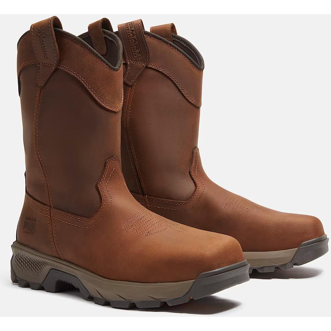 Timberland PRO Men's Titan EV Composite Toe Waterproof Pull-On Work Boot - Brown - TB0A44DGEM4 - Overlook Boots