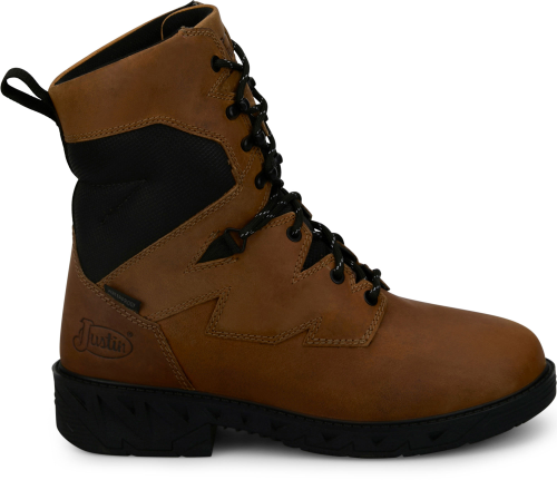 Justin Men's Underdog 11" Soft Toe Waterproof Work Boot - Brown - PD668 7 / Medium / Brown - Overlook Boots