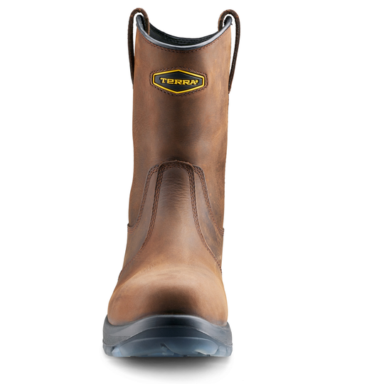 Terra Men's Murphy Composite Toe Waterproof Safety Wellington Work Boot - Brown - 1283DB - Overlook Boots