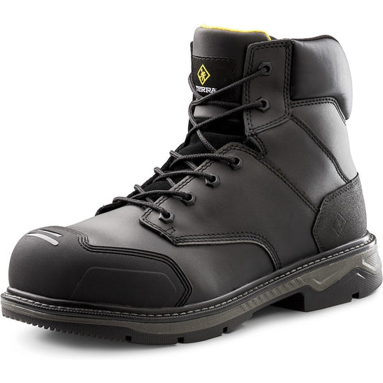 Terra Men's Patton 6" Alloy Toe Waterproof Safety Work Boot -Black- 4NS6BK - Overlook Boots