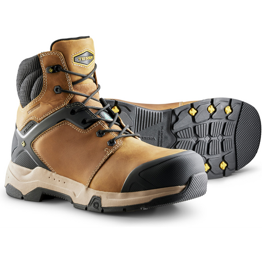 Terra Men's Carbine 6" Composite Toe Waterproof Safety Work Boot -Wheat- 8395WT - Overlook Boots