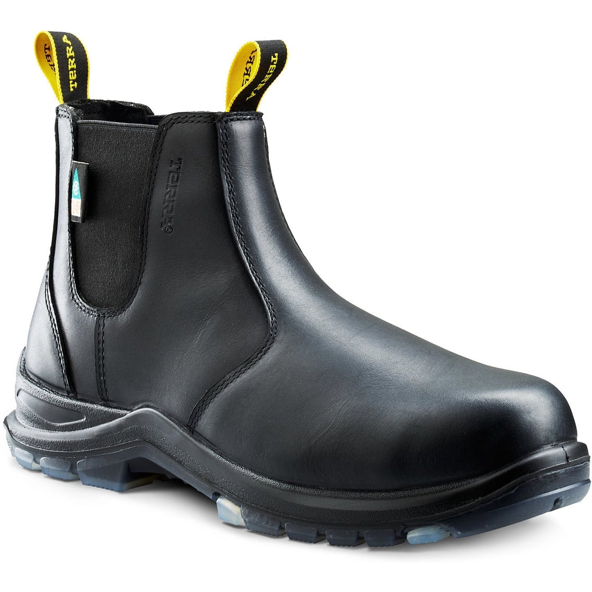 Terra Men's Murphy 6" Composite Toe Pull On Waterproof Safety Work Boot -Black- R4NRBK 3 / Wide / Black - Overlook Boots