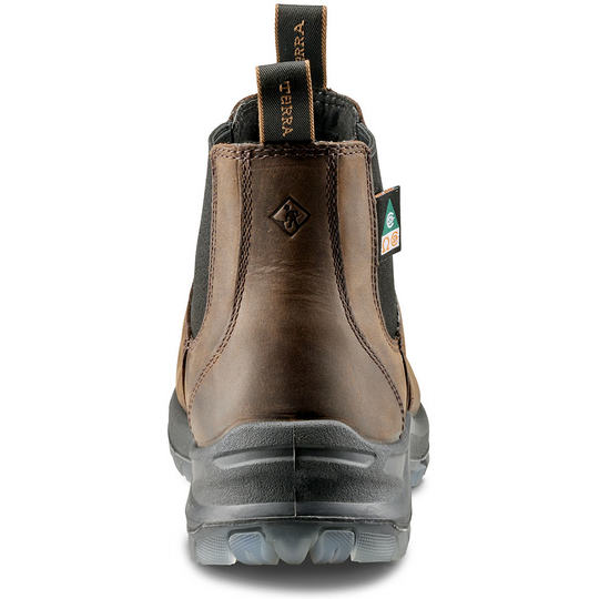 Terra Men's Murphy 6" Composite Toe Waterproof Pull On Safety Work Boot- Brown- R4NRDB - Overlook Boots