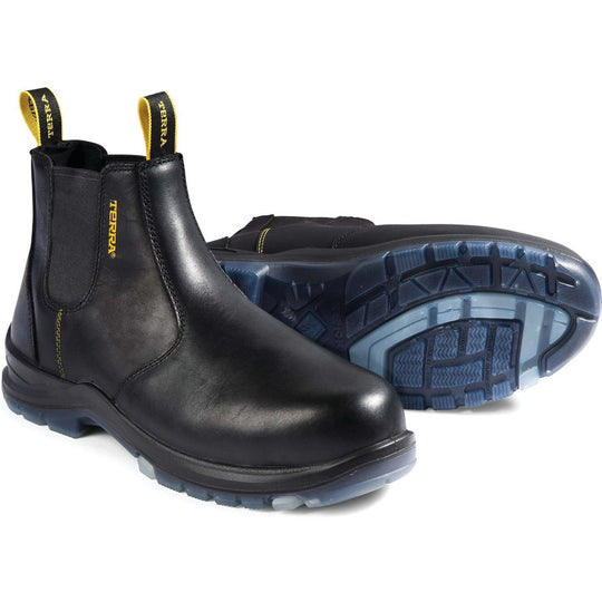 Terra Men's Murphy 6" Soft Toe Waterproof Chelsea Work Boot -Black- R4NSBK - Overlook Boots