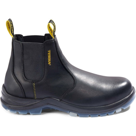 Terra Men's Murphy 6" Soft Toe Waterproof Chelsea Work Boot -Black- R4NSBK 3 / Medium / Black - Overlook Boots