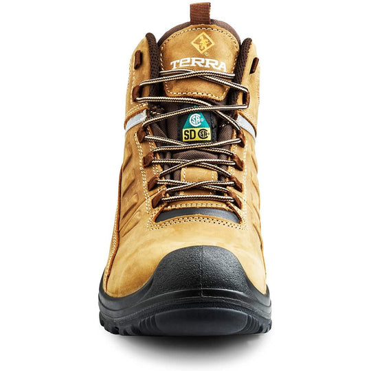 Terra Men's Findlay 6" Composite Toe Waterproof Safety Work Boot -Brown- R5204B - Overlook Boots