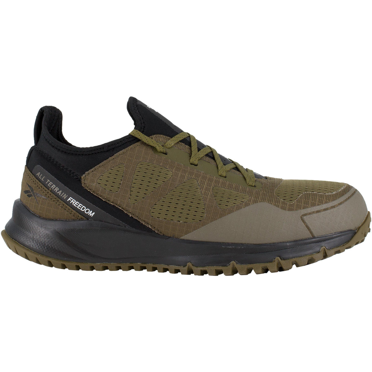 Reebok Men's Trail Running Oxford Steel Toe Terrain Work Shoe- Sage- RB4092 7 / Medium / Black - Overlook Boots