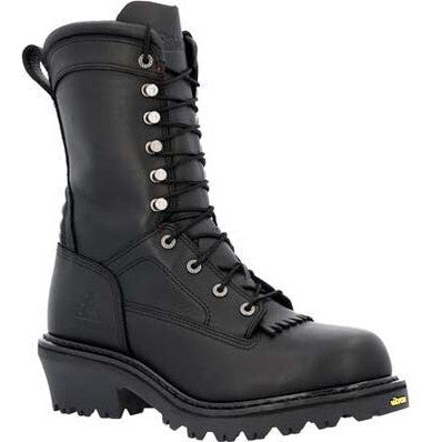 Rocky Men's Code Red HotShot 10" Soft Toe Logger Fire Boot - Black - RKD0119 3 / Medium / Black - Overlook Boots