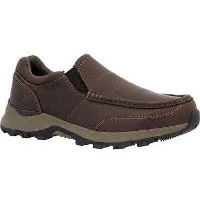 Rocky Men's Trophy Series 3" Soft Toe Waterproof Slip On Outdoor Shoe - Brown- RKS0658 8 / Medium / Brown - Overlook Boots