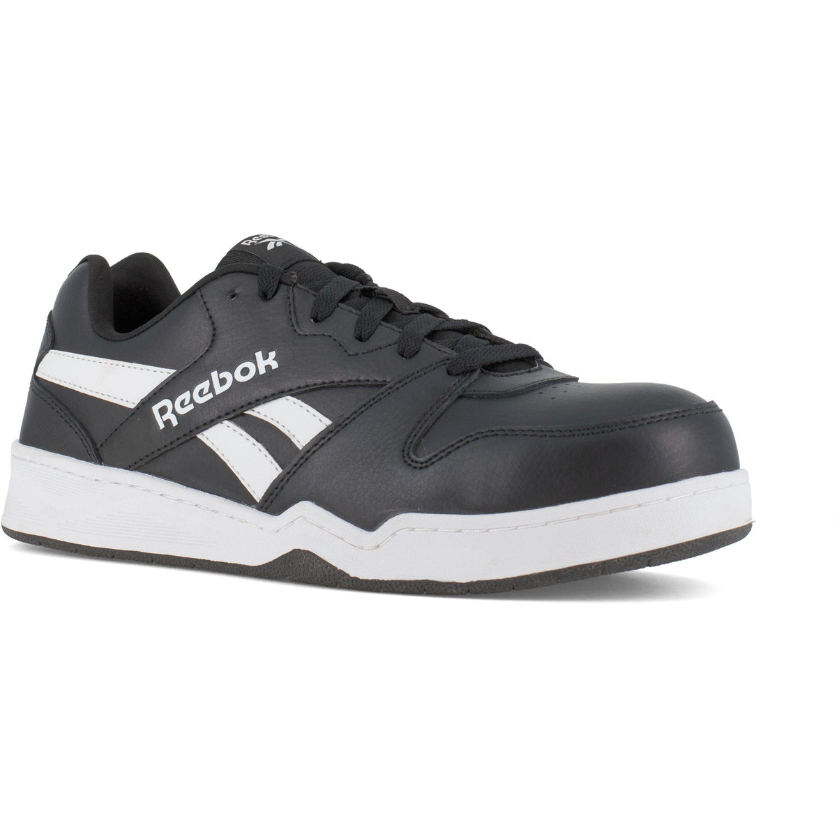 Reebok Men's Low Cut Comp Toe Sneaker Work Shoe - Black - RB4162 7 / Medium / Black/White - Overlook Boots