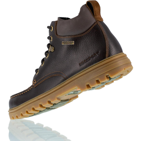 Rockport Men's Moccasin Alloy Toe Waterproof Slip Resist Work Boot - Brown - RK6710 - Overlook Boots