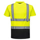 Portwest Hi-Vis Two-Tone Contrast T-Shirt - Yellow/Black - 12 PACK - S378 Medium / Yellow - Overlook Boots