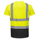 Portwest Hi-Vis Two-Tone Contrast T-Shirt - Yellow/Black - 12 PACK - S378 - Overlook Boots