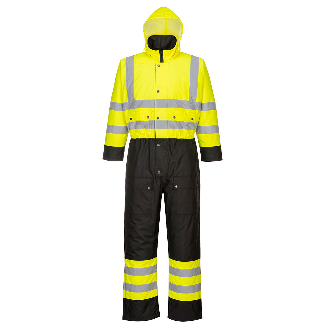 Portwest Hi-Vis Contrast Winter Coverall - Yellow/Black - S485 Small / Yellow - Overlook Boots