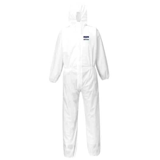 Portwest BizTex SMS Coverall Type 5/6 (PK50) - White - ST30 Medium / White - Overlook Boots