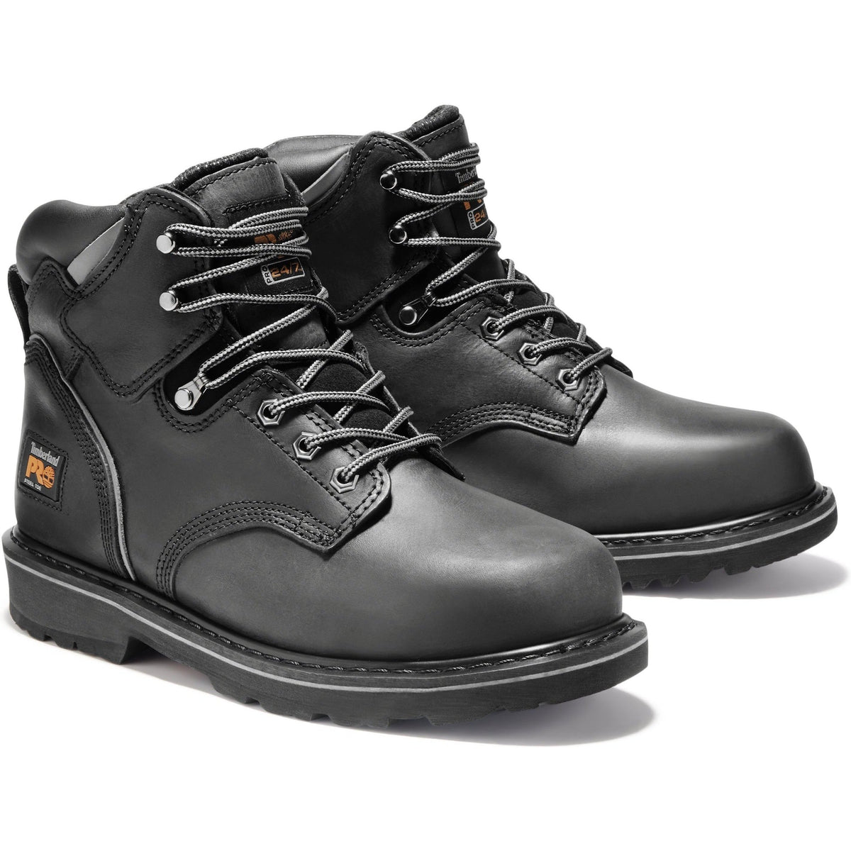 Timberland PRO Men's Pit Boss 6" Steel Toe Work Boot - Black - TB133032001 7 / Medium / Black Oiled Nubuck - Overlook Boots