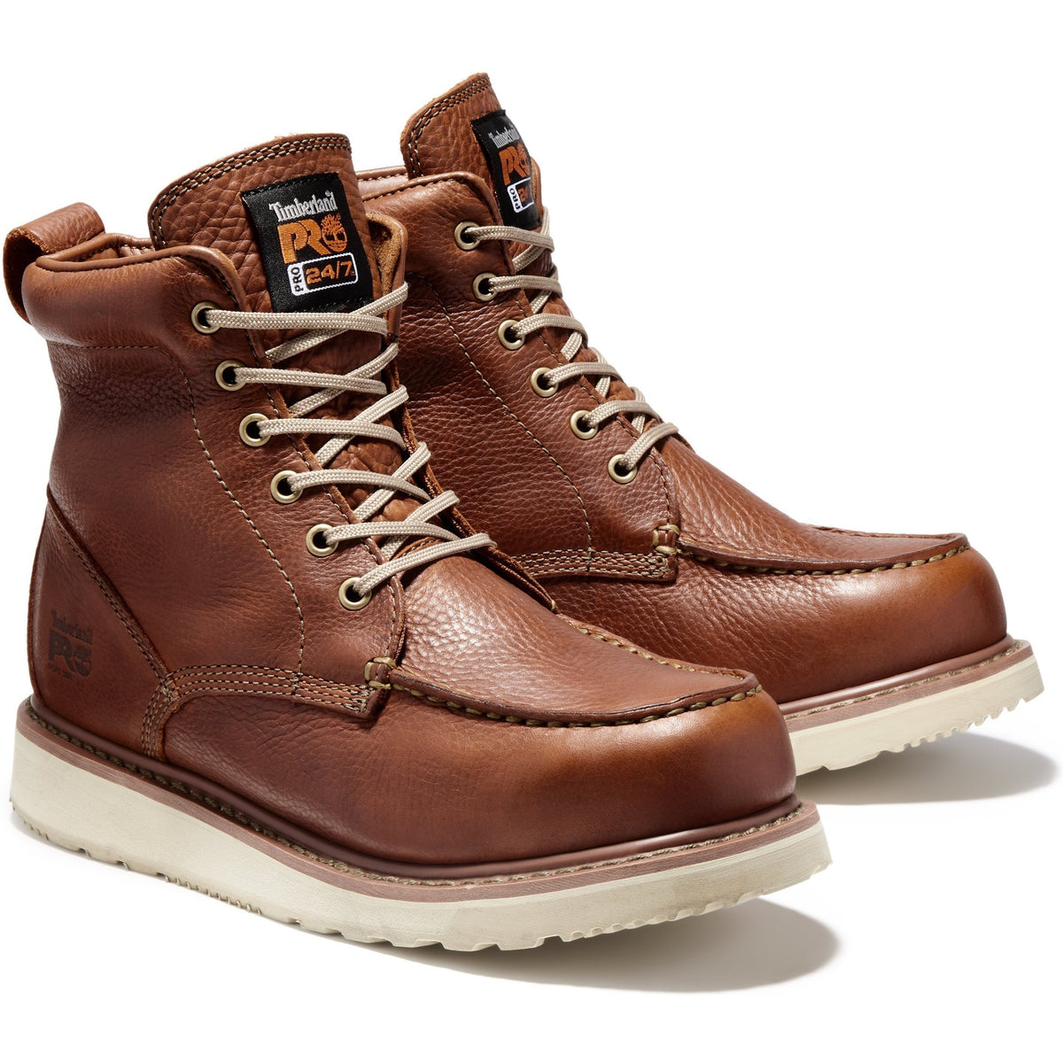 Timberland PRO Men's Wedge 6" Soft Toe Wedge Work Boot - Rust - TB153009214 7 / Medium / Rust - Overlook Boots